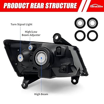 Amazon.com: ADCARLIGHTS Headlight Assembly Compatible with